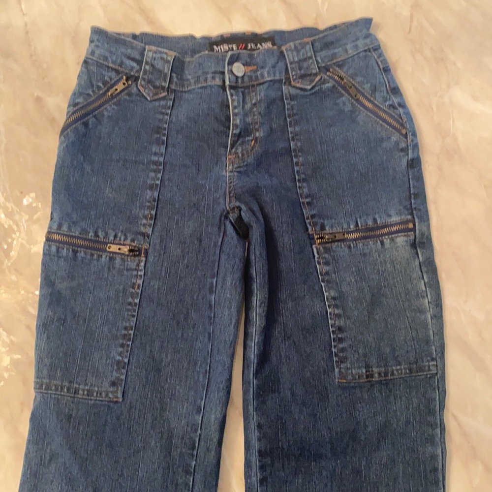 Vintage low rise flared jeans dark wash